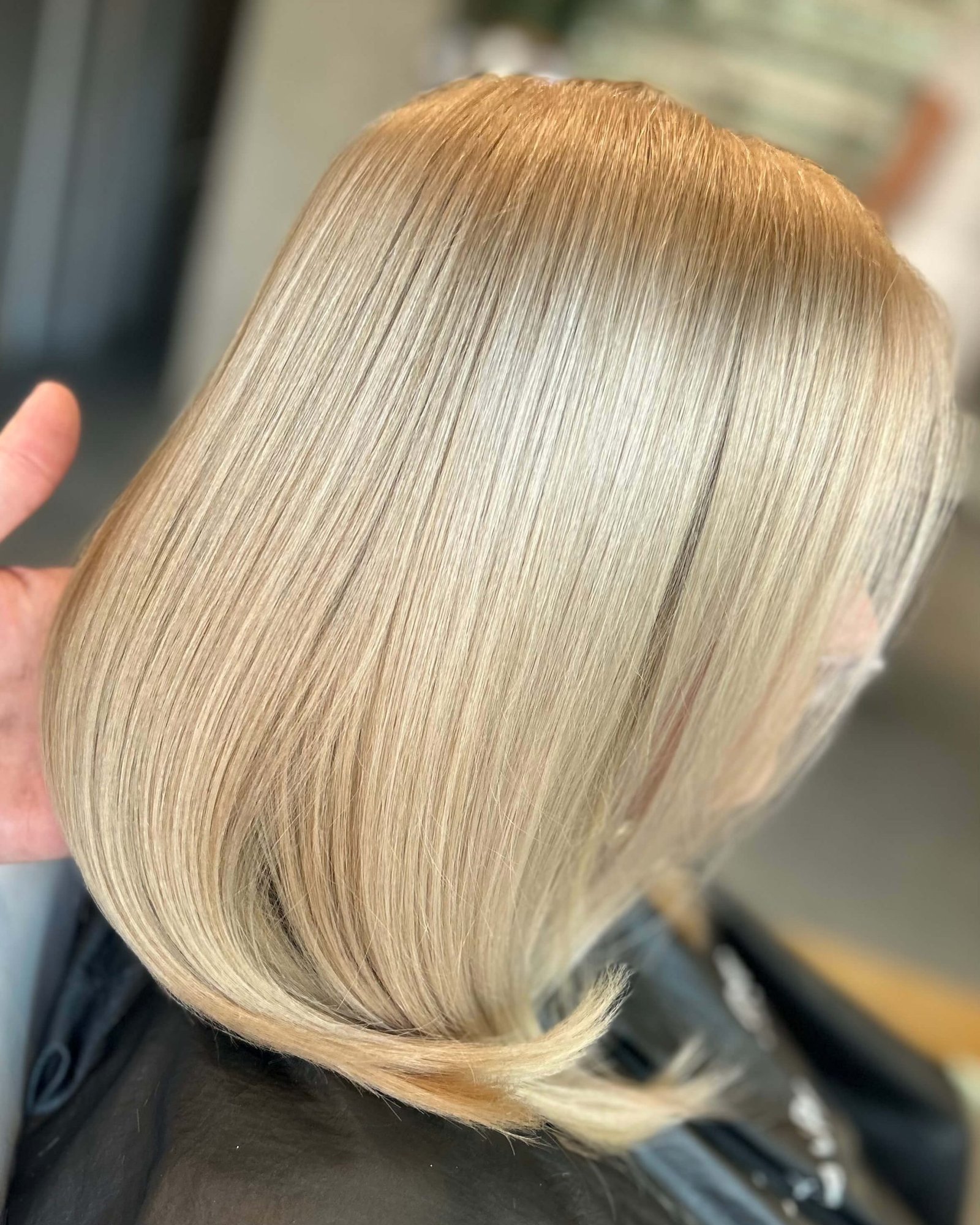 Soft, healthy blonde after Crystal Glow at Ivy Doha